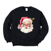 Watercolor Santa Face Graphic Sweatshirt