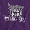 Weber State University Distressed Primary Logo Kids T Shirt for Youth Boys and Girls