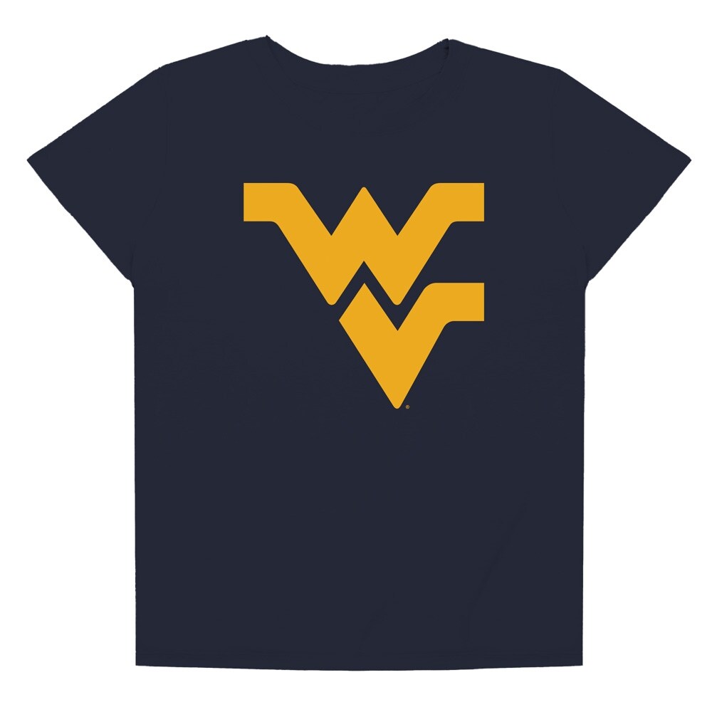 West Virginia University Distressed Primary Logo Women