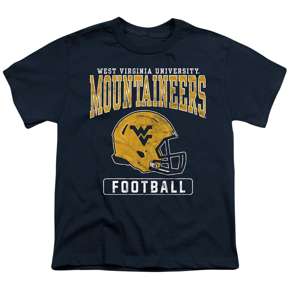 West Virginia University Football Helmet Kids T Shirt for Youth Boys and Girls