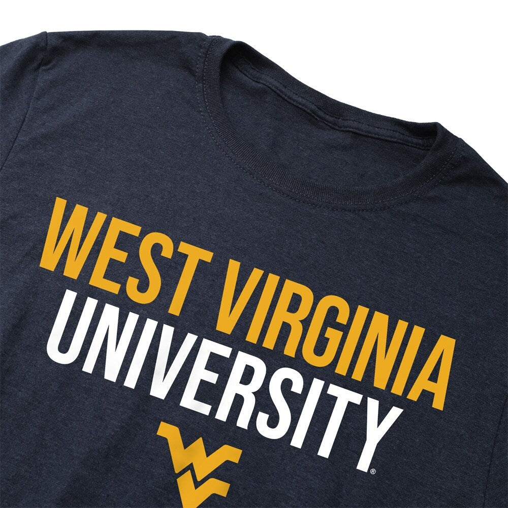 West Virginia University Stacked Unisex Adult Heathered Premium T Shirt