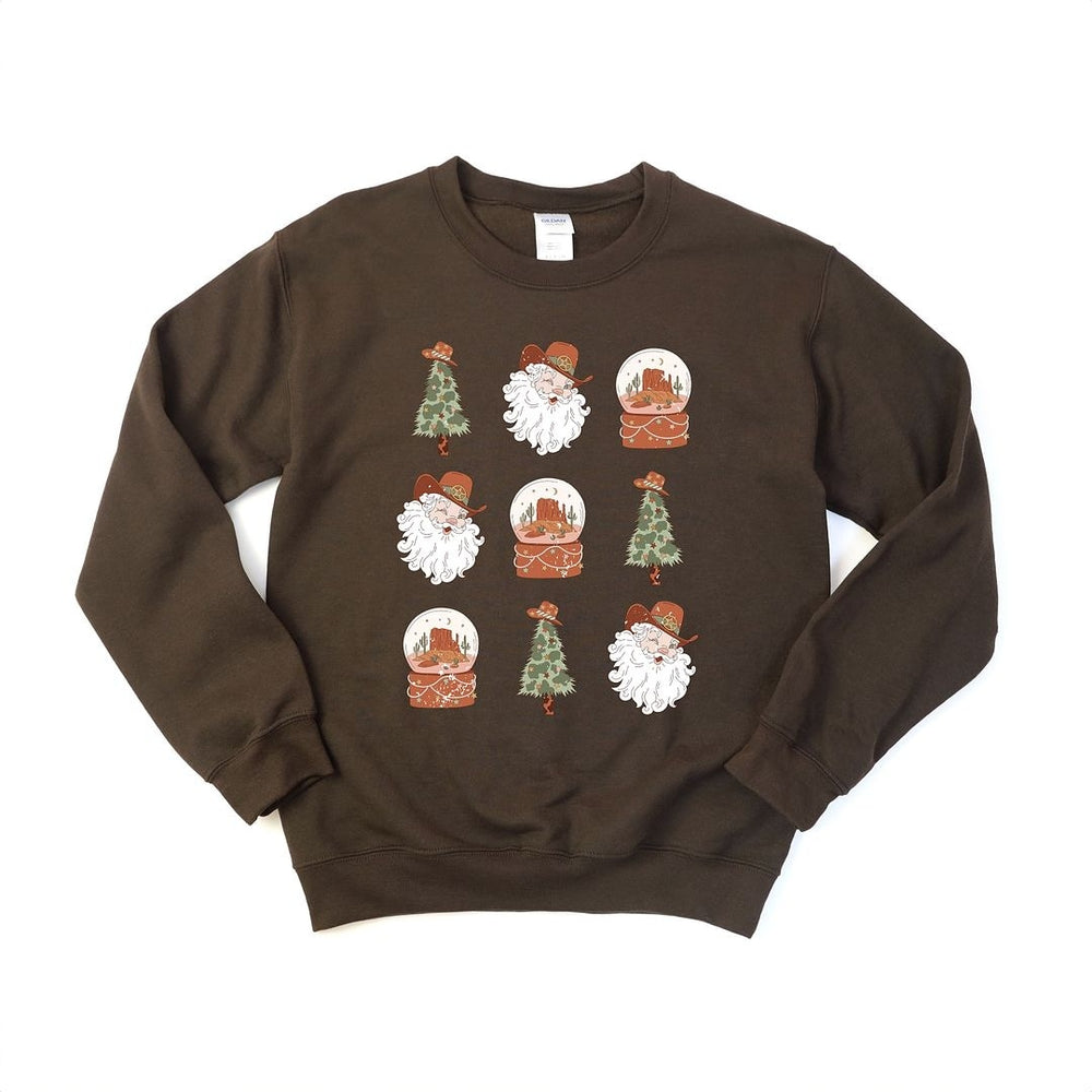 Western Santa Snowglobe Graphic Sweatshirt