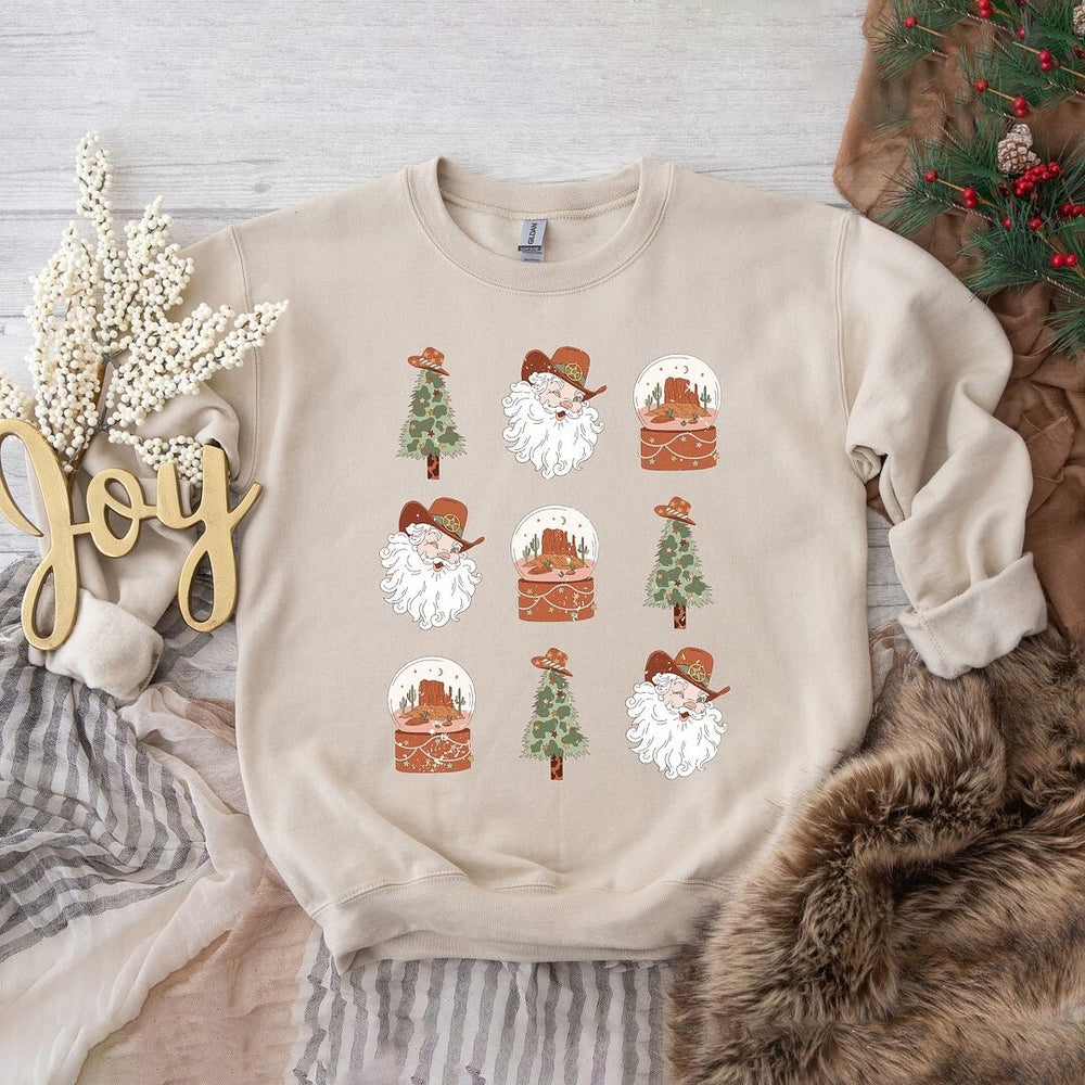 Western Santa Snowglobe Graphic Sweatshirt