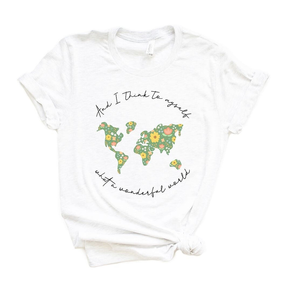 What A Wonderful World Short Sleeve Crewnneck Tee