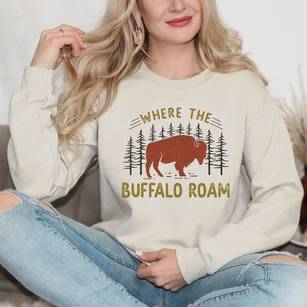 Where The Buffalo Roam Graphic Sweatshirt