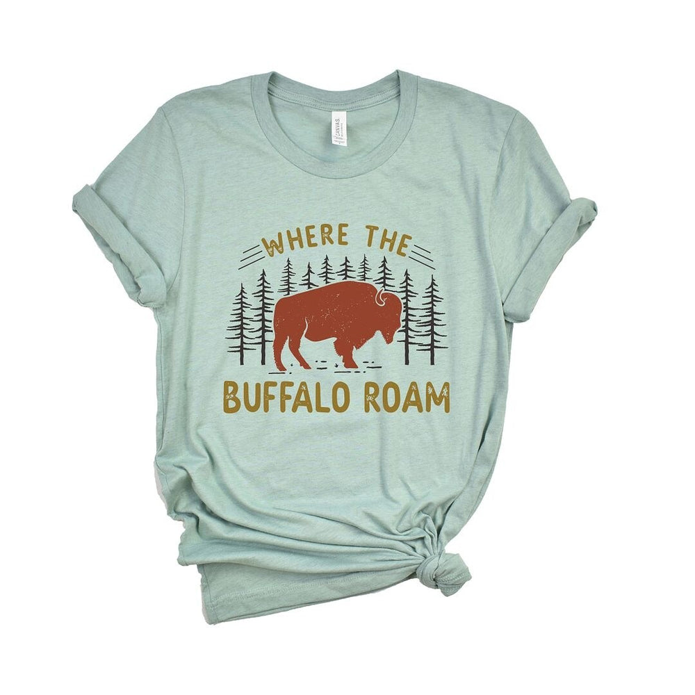 Where the Buffalo Roam Short Sleeve Crewnneck Tee