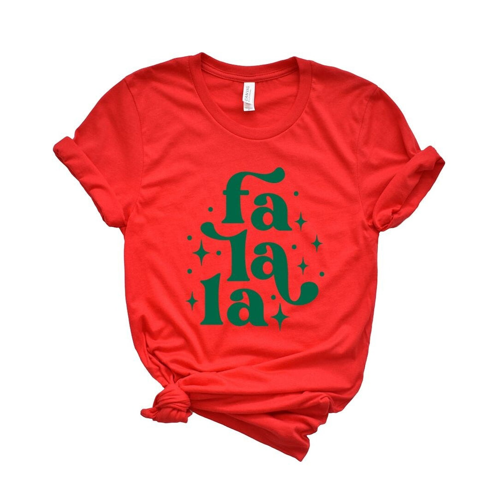 Whimsical Fa La La Short Sleeve Crewnneck Tee