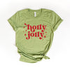 Whimsical Holly Jolly Short Sleeve Crewnneck Tee