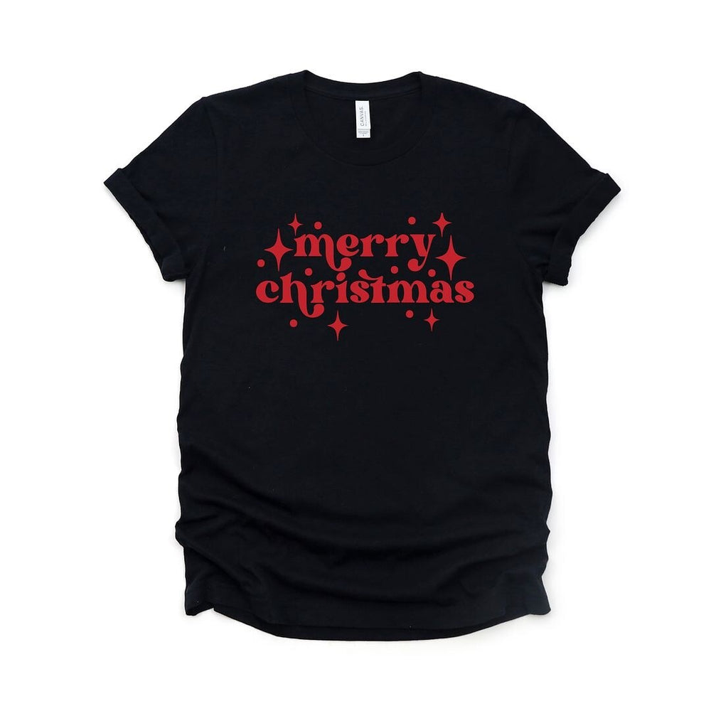 Whimsical Merry Christmas Short Sleeve Crewnneck Tee