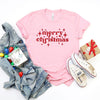 Whimsical Merry Christmas Short Sleeve Crewnneck Tee