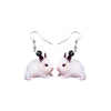 White Bunny Rabbit Drop Earrings