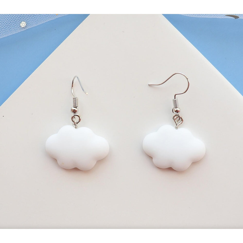 White Cloud Drop Earrings