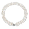 White Freshwater Pearl Multi-strand Necklace