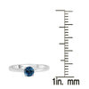 White Gold Natural Blue Diamond Solitaire Ring