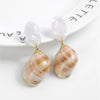 White Shell Drop Earrings