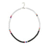 White, Black Multi Colored Beaded Necklace - White