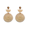 Wicker Circular Drop Earrings