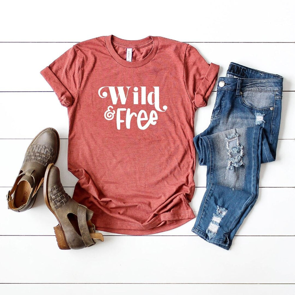 Wild and Free Words Short Sleeve Tee