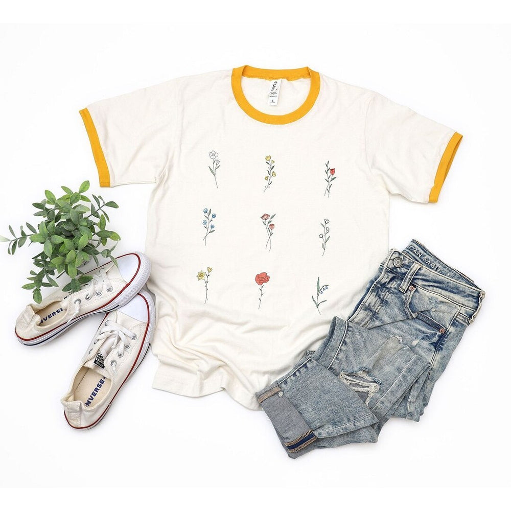 Wildflower Chart Ringer Tee