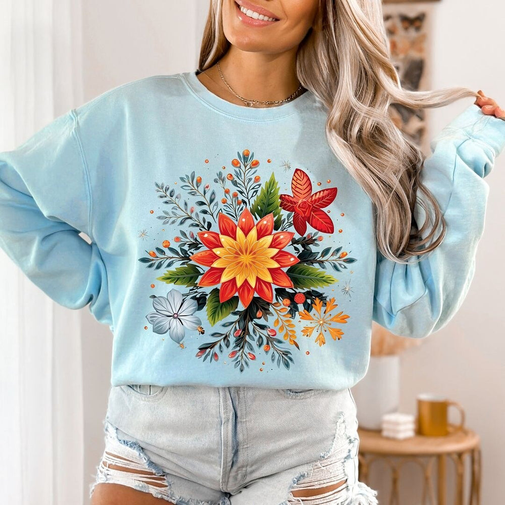 Winter Plants Garment Dyed Sweatshirt