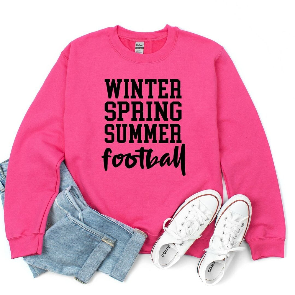 Winter Spring Summer Football Graphic Sweatshirt