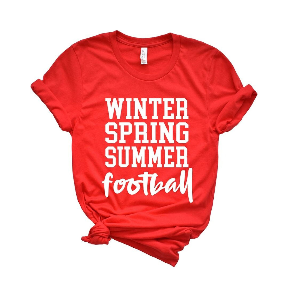 Winter Spring Summer Football Short Sleeve Tee