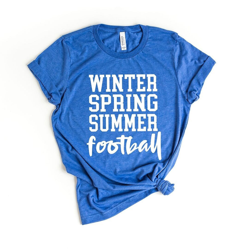 Winter Spring Summer Football Short Sleeve Tee