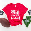 Winter Spring Summer Football Short Sleeve Tee