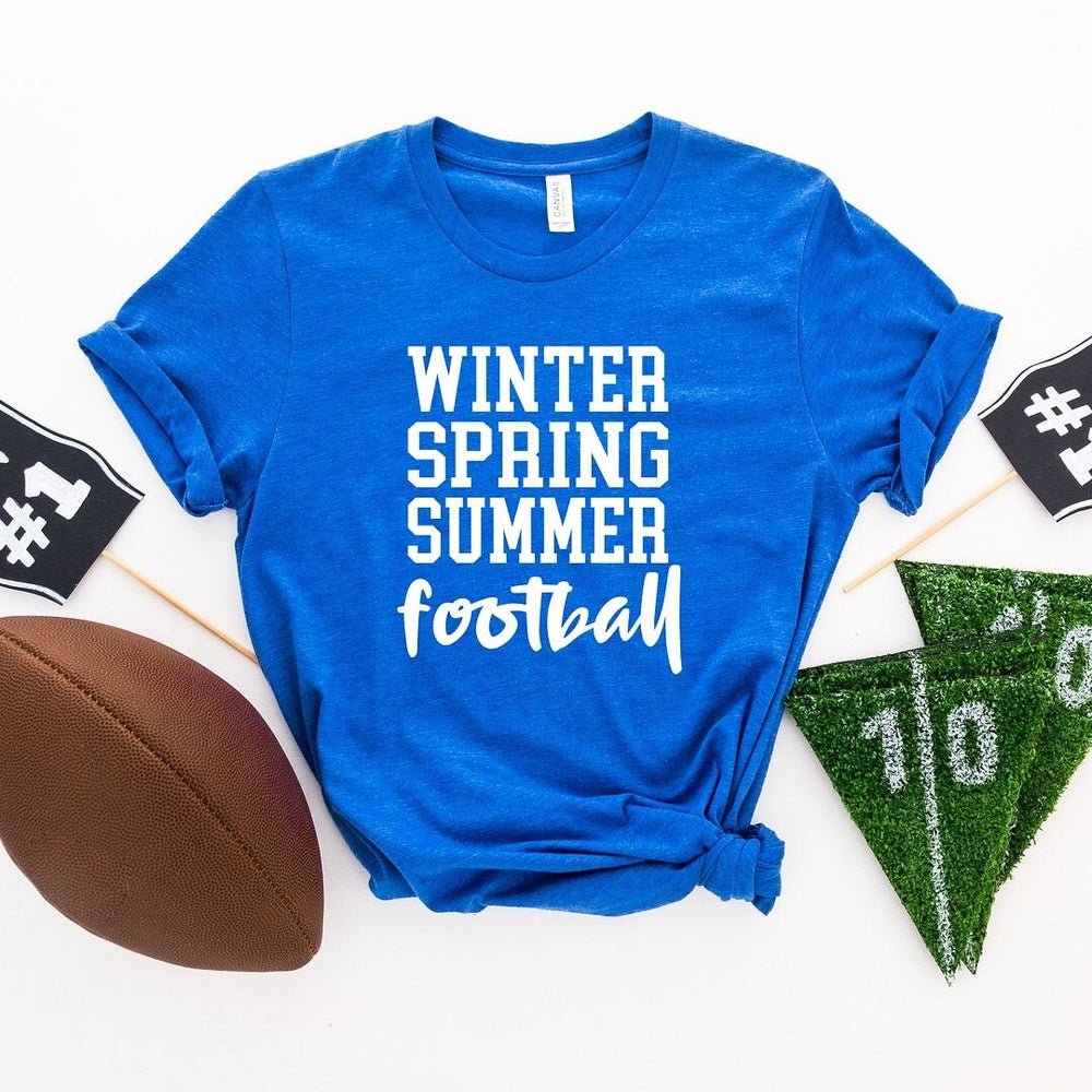 Winter Spring Summer Football Short Sleeve Tee