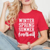 Winter Spring Summer Football Short Sleeve Tee