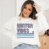 Winter Vibes Stripes Graphic Sweatshirt