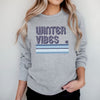 Winter Vibes Stripes Graphic Sweatshirt