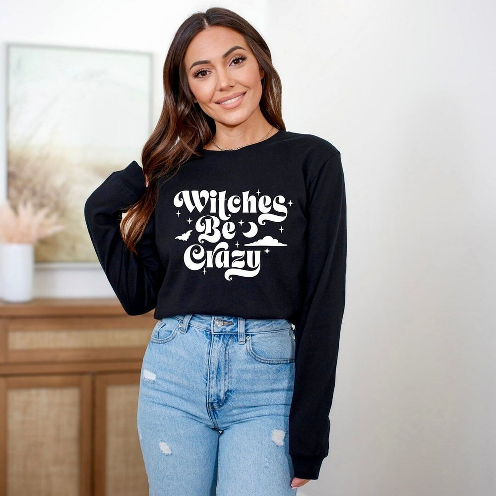 Witches Be Crazy Moon Long Sleeve Tee