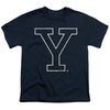 Yale University Distressed Primary Logo Kids T Shirt for Youth Boys and Girls