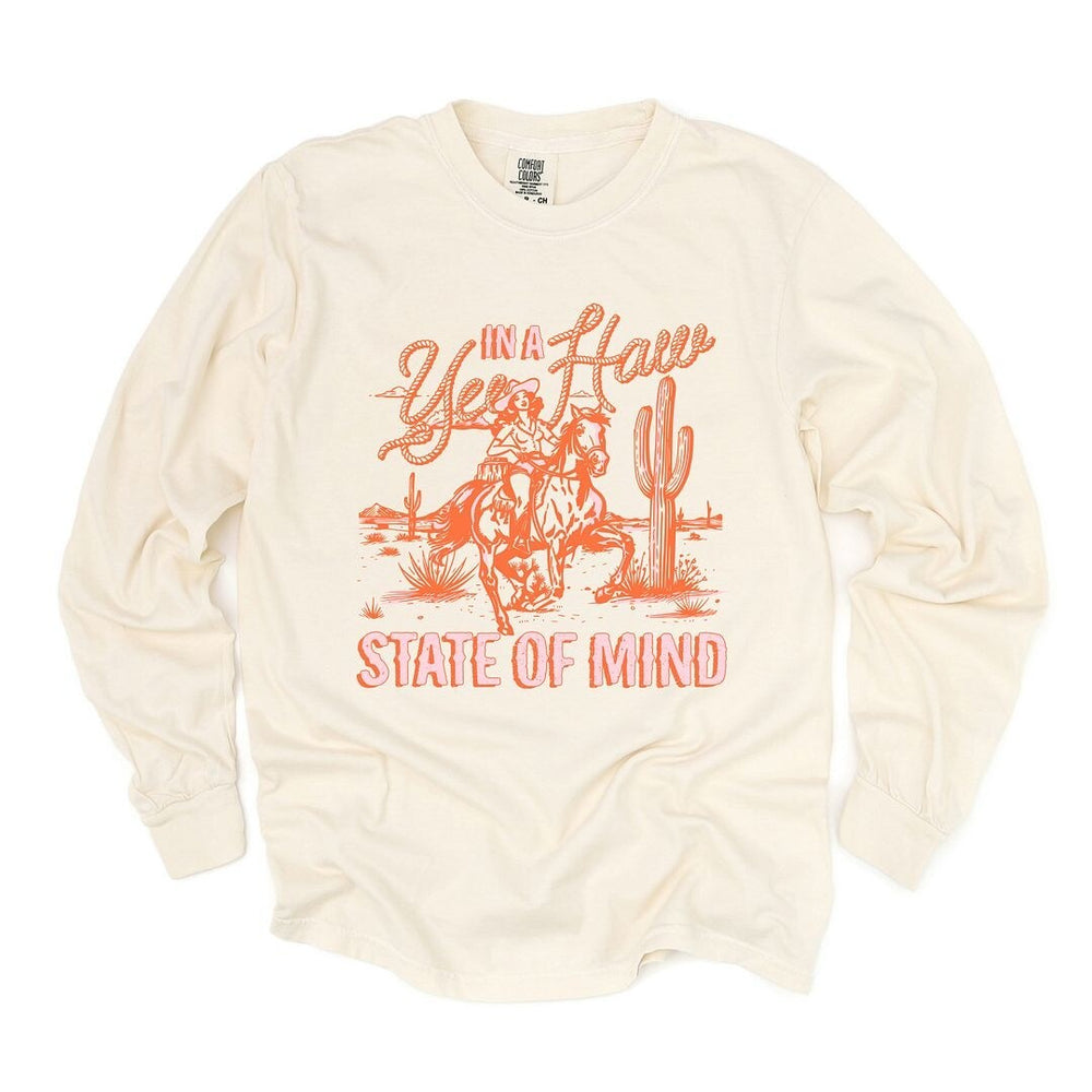 Yee Haw State Of Mind Garment Dyed Long Sleeve