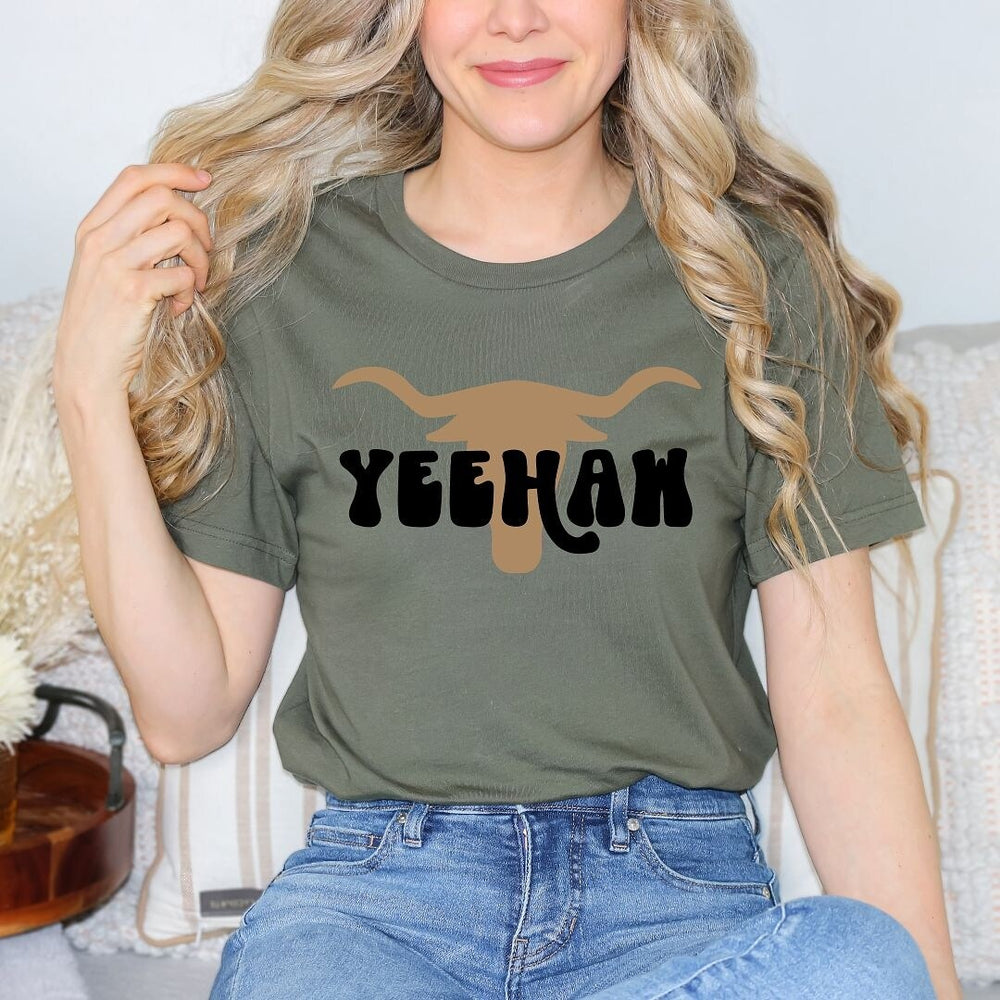 Yeehaw Bull Short Sleeve Crewnneck Tee