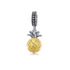 Yellow Cubic Zirconia Pineapple Dangling Charm