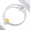 Yellow Cubic Zirconia & Sterling Silver Lemon Charm