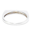 Yellow Diamond Sterling Silver Flat Top Stackable Ring