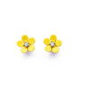 Yellow Flower Stud Earrings