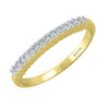 Yellow Gold Real White Diamond Stakable Band Ring