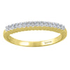 Yellow Gold Real White Diamond Stakable Band Ring