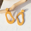 Yellow Organic Shape Drop Earrings