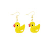 Yellow Rubber Duck Drop Earrings