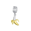 Yellow & Sterling Silver Banana Charm