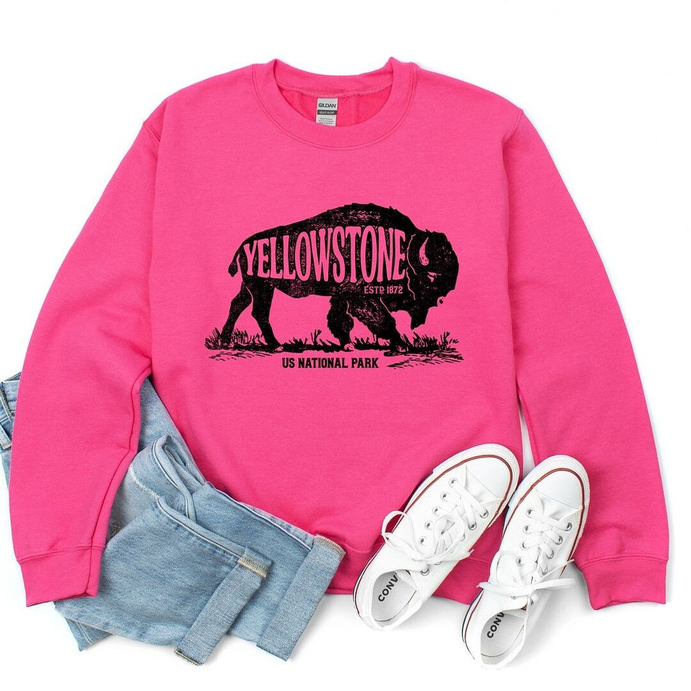 Yellowstone Bison Graphic Sweatshirt