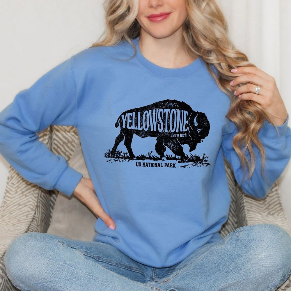 Yellowstone Bison Graphic Sweatshirt