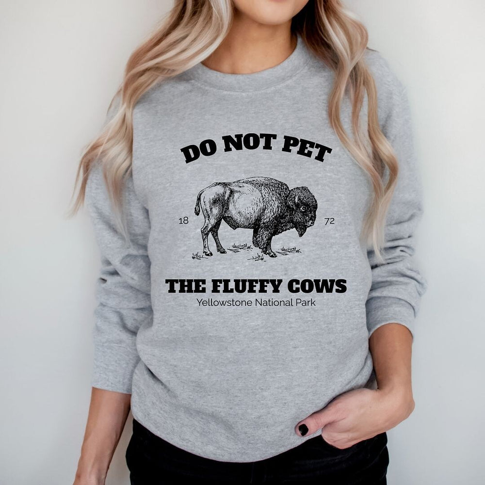 Yellowstone Fluffy Cows Graphic Sweatshirt