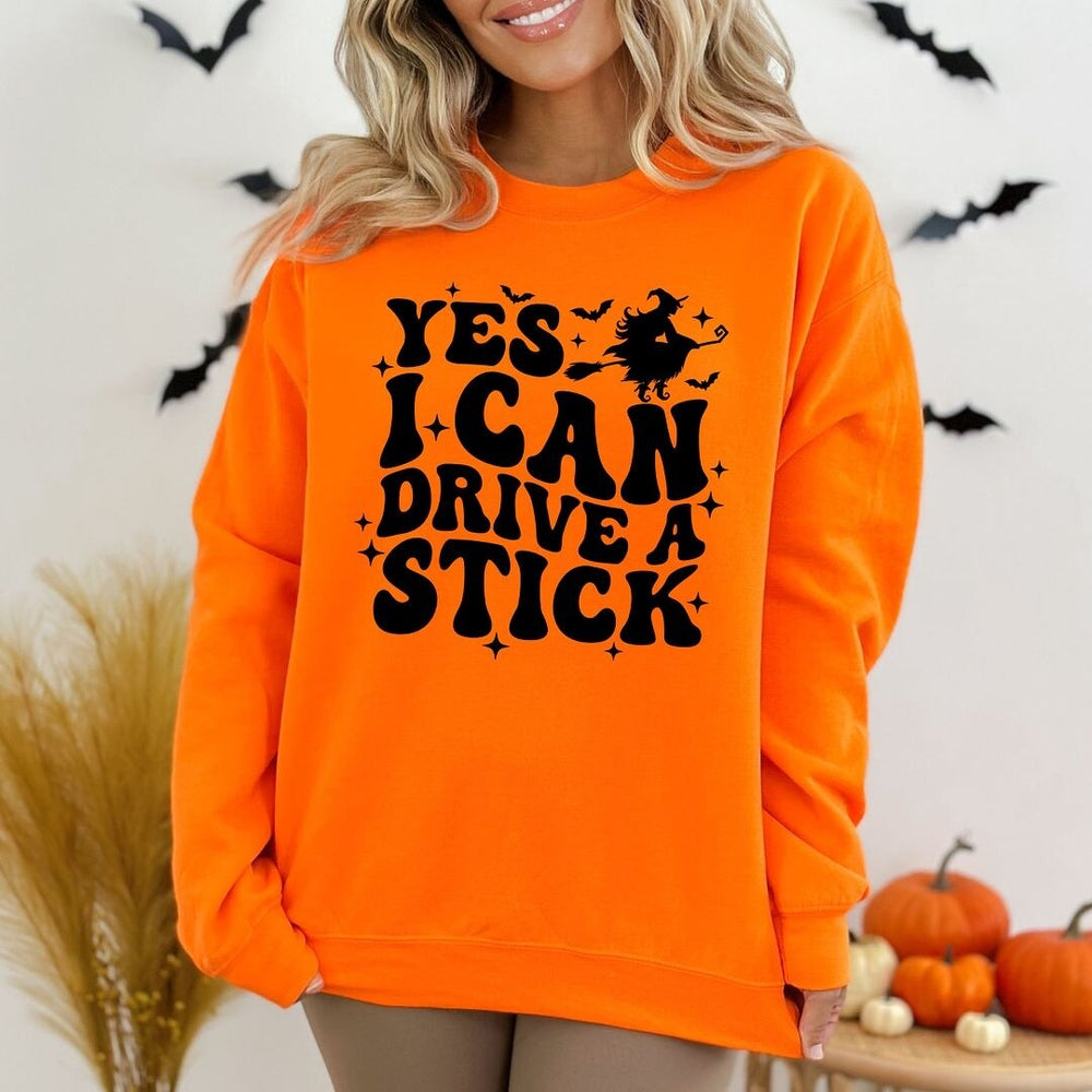 Yes I Can Drive A Stick Graphic Sweatshirt