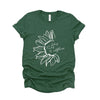 You Belong Among The Wildflowers Flower Short Sleeve Crewnneck Tee